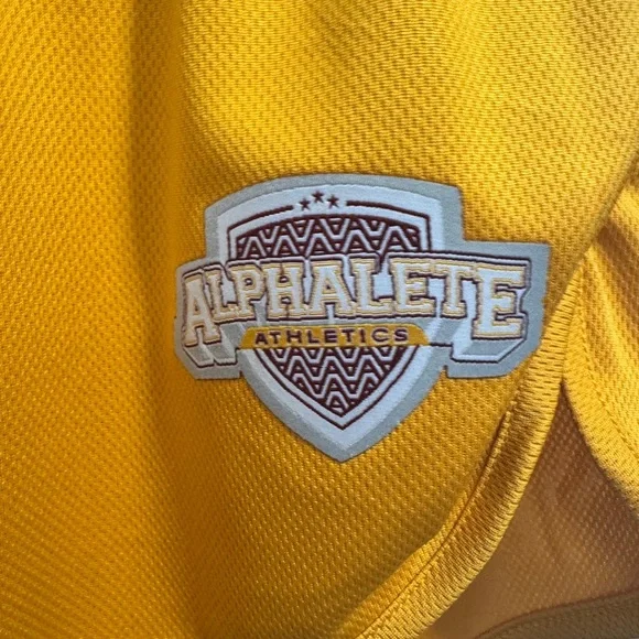 Alphalete Varsity Shorts Orange - Picture 6 of 9